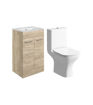 Avon 510mm Floor Standing Unit & Close Coupled WC Pack - Oak