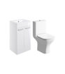 Avon 510mm Floor Standing Unit & Close Coupled WC Pack - White Gloss