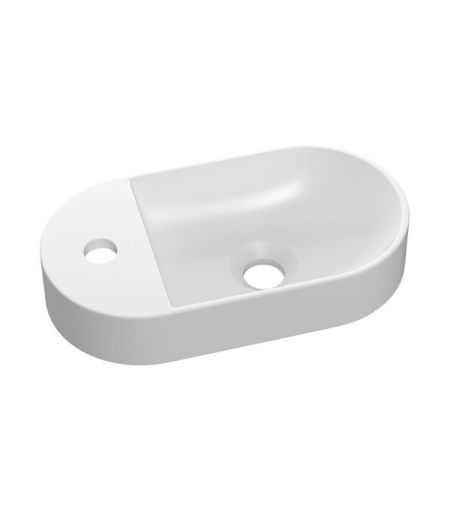 Belvedere 380x200mm Mini Resin Washbowl - White
