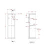 Cedar 200mm Slim Base Unit - White Gloss (Grey Cab)