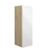 Cedar 200mm Slim Base Unit - White Gloss (Oak Cab)