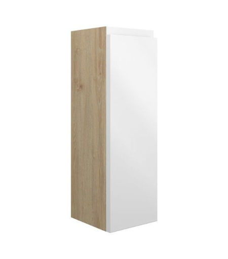 Cedar 200mm Slim Base Unit - White Gloss (Oak Cab)