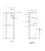 Cedar 200mm Slim Base Unit - White Gloss (Oak Cab)