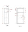 Cedar 200mm Standard Toilet Roll Unit - White Gloss (Grey Cab)