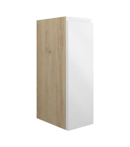 Cedar 200mm Standard Toilet Roll Unit - White Gloss (Oak Cab)