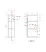 Cedar 200mm Standard Toilet Roll Unit - White Gloss (Oak Cab)