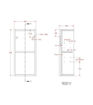 Cedar 300mm Slim Base Unit - White Gloss (Grey Cab)