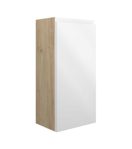 Cedar 300mm Slim Base Unit - White Gloss (Oak Cab)