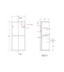 Cedar 300mm Slim Base Unit - White Gloss (Oak Cab)