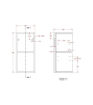 Cedar 300mm Standard Base Unit - White Gloss (Grey Cab)