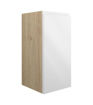 Cedar 300mm Standard Base Unit - White Gloss (Oak Cab)