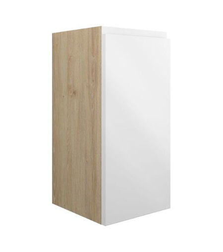 Cedar 300mm Standard Base Unit - White Gloss (Oak Cab)