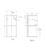 Cedar 300mm Standard Base Unit - White Gloss (Oak Cab)