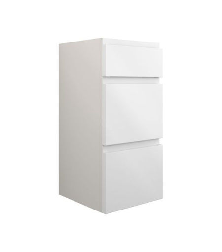 Cedar 300mm Standard 3 Drawer Unit - White Gloss (Grey Cab)