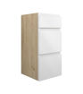 Cedar 300mm Standard 3 Drawer Unit - White Gloss (Oak Cab)