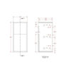 Cedar 300mm Standard 3 Drawer Unit - White Gloss (Oak Cab)