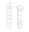 Cedar 300mm Tall Unit - White Gloss (Grey Cab)