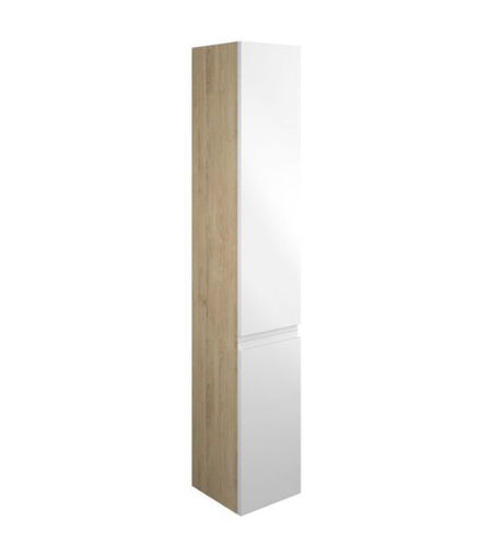 Cedar 300mm Tall Unit - White Gloss (Oak Cab)