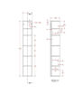 Cedar 300mm Tall Unit - White Gloss (Oak Cab)