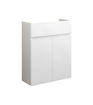 Cedar 500mm Slim Basin Unit - White Gloss (Grey Cab)