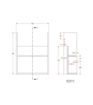 Cedar 500mm Slim Basin Unit - White Gloss (Grey Cab)