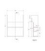 Cedar 500mm Slim Basin Unit - White Gloss (Oak Cab)