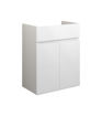 Cedar 500mm Standard Basin Unit - White Gloss (Grey Cab)