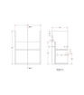 Cedar 500mm Standard Basin Unit - White Gloss (Grey Cab)