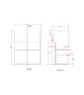 Cedar 500mm Standard Basin Unit - White Gloss (Oak Cab)