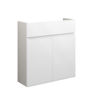 Cedar 600mm Slim Basin Unit - White Gloss (Grey Cab)