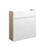 Cedar 600mm Slim Basin Unit - White Gloss (Oak Cab)