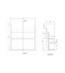 Cedar 600mm Slim Basin Unit - White Gloss (Oak Cab)