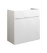 Cedar 600mm Standard Basin Unit - White Gloss (Grey Cab)