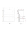 Cedar 600mm Standard Basin Unit - White Gloss (Oak Cab)