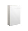 Cedar 500mm Slim WC Unit - White Gloss (Grey Cab)