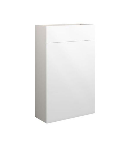 Cedar 500mm Slim WC Unit - White Gloss (Grey Cab)