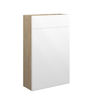 Cedar 500mm Slim WC Unit - White Gloss (Oak Cab)