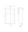 Cedar 500mm Slim WC Unit - White Gloss (Oak Cab)