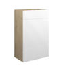 Cedar 500mm Standard WC Unit - White Gloss (Oak Cab)