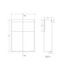 Cedar 600mm Slim WC Unit - White Gloss (Grey Cab)