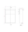 Cedar 600mm Slim WC Unit - White Gloss (Oak Cab)