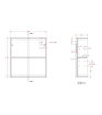 Cedar 600mm Mirrored Wall Unit - White Gloss (Grey Cab)