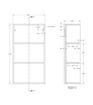 Cedar 600mm Standard 2 Door Storage Unit - White Gloss (Oak Cab)