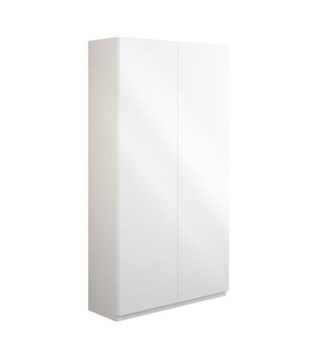 Cedar 600mm Slim 2 Door Storage Unit - White Gloss (Grey Cab)