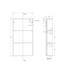 Cedar 600mm Slim 2 Door Storage Unit - White Gloss (Grey Cab)
