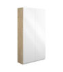 Cedar 600mm Slim 2 Door Storage Unit - White Gloss (Oak Cab)