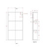 Cedar 600mm Slim 2 Door Storage Unit - White Gloss (Oak Cab)