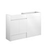 Cedar 1236mm Standard Basin & WC Unit Pack - White Gloss (Oak Cab)