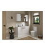 Cedar 1236mm Standard Basin & WC Unit Pack - White Gloss (Oak Cab)