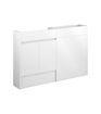 Cedar 1236mm Slim Basin & WC Unit Pack - White Gloss (Grey Cab)